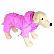 DEZZIE Комбинезон для собак розовый на флисе с капюшоном  20см