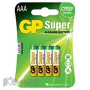 Батарея GP Super AAA/LR03/24A алкалин., бл/4