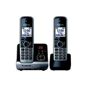 Телефон Panasonic KX-TG6722RUB чёрный,доп.трубка