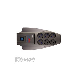 Сетевой фильтр PILOT X-Pro (6-4упр./1,8м/10А/650Дж/темно-серый)