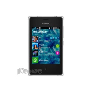 Смартфон Nokia Asha 502 Dual Sim Black (3"/5Мп/mp3/fm)