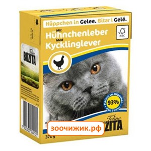 Консервы Bozita для кошек кусочки в желе куриная печень (Tetra Pak) (370 гр)