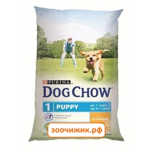 Сухой корм Dog Chow puppy для щенков, курица (14 кг)