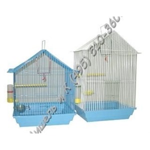 Гризли Клетка для птиц малая домик комплект, 35х28х43
