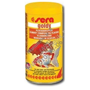 SERA GOLDY 100 мл  (хлопьевидный корм для кормления всех видов золотых рыбок и других холодноводных рыб) 1х12