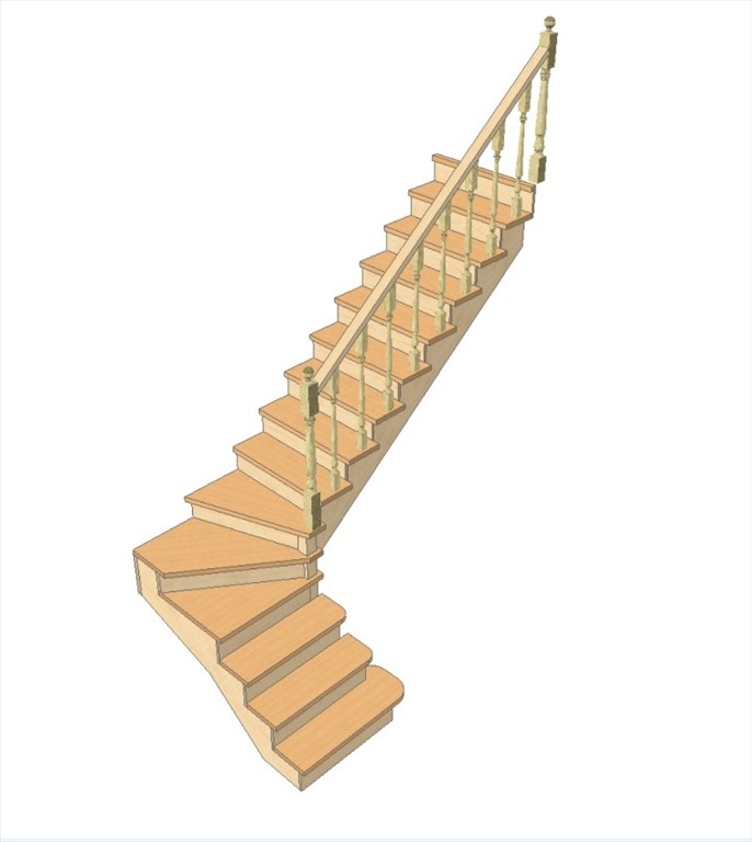 Г- образные лестницы своими руками - примеры, фото, размеры