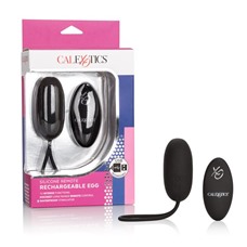 Чёрное виброяйцо из силикона Silicone Remote Rechargeable Egg