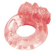 Оранжевое эрекционное виброкольцо Simple   True Vibrating E Ring Butterfly
