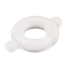 Прозрачное эрекционное кольцо с ушками для удобства надевания BASICX TPR COCKRING CLEAR 0.5INCH