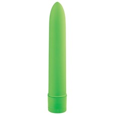 Зелёный классический вибратор BASICX MULTISPEED VIBRATOR GREEN 7INCH - 18 см.