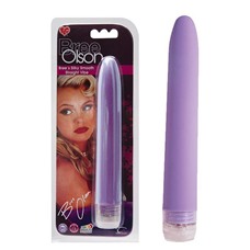 Фиолетовый шелковистый вибратор Brees Silky Smooth Straight Vibe - 17 см.