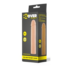 Фаллическая насадка телесного цвета XLover - 18 см.
