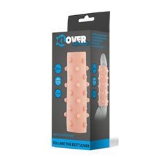 Телесная насадка на пенис с шишечками XLover - 14,5 см.