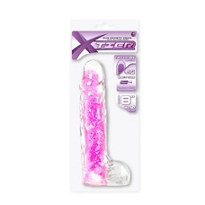Розовый гелевый фаллоимитатор EXCELLENT POWER X TIER DUO DENSITY - 20 см.