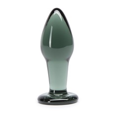 Стеклянная анальная пробочка Something Darker Glass Butt Plug - 10,7 см.