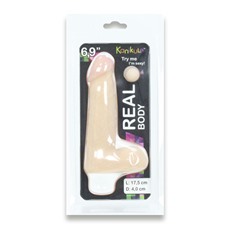 Насадка на пояс Harness с мошонкой Real body - 17,5 см.