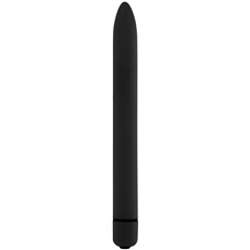 Чёрный тонкий вибратор GC Slim Vibe - 16,5 см.