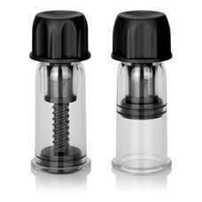 Чёрные помпы для сосков Nipple Play Vacuum Twist Suckers