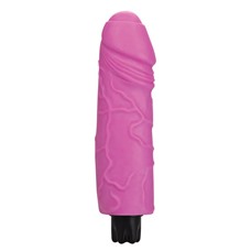Розовый вибратор Realistic Skin Vibrator Big - 22 см.