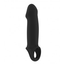 Чёрная насадка с подхватом Stretchy Penis Extension No.33