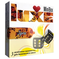 Ребристые презервативы Игра - Luxe Mini Box, 3 шт