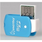 Карт-ридер USB2.0 Reader SmartBuy SBR-706-B голубой microSD/microSDHC