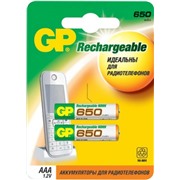 Аккумулятор GP  65AAAHC / R03 (650 mAh) BL2 (2/20)