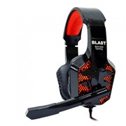 Гарнитура игровая Blast BAH-630 Gaming черный с красн. подсв./дин.40мм/тканев. кабель2,2м