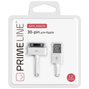 Кабель Prime Line (7200) Apple 30-pin белый, 1.2 м