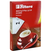 Фильтры для кофе Filtero Premium №4/40 белые для кофеварок с колбой на 8-12 чашек