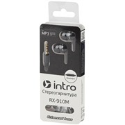 Наушники Intro RX-910M Black вкладыши вакуумные с микрофоном