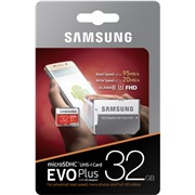 Карта памяти MicroSDHC 32 Gb Samsung EVO PLUS 95Mb/s MB-MC32GA/RU / Read 95Mb/s / Write 20mb/s