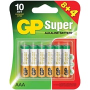 Батарейка GP SUPER 24A  LR03 / AAA BL12  (8+4)  (12/576)