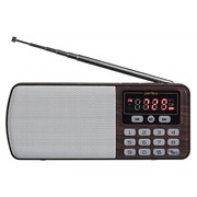 Радиоприемник Perfeo Егерь коричневый FM/MP питание USB или акб BL-5C