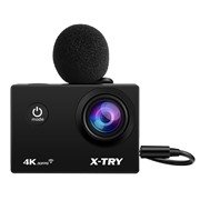 Видеорегистратор X-TRY XTC191 EMR 4K Wi-Fi   Экшн-камера 4K-30к/с, 2",170°,900mAh микрофон+ПДУ