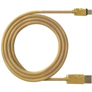 Кабель DF cMetal-01 USB-C (gold) 1 м, 1.8A (металлическая оплетка)