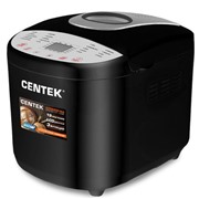 Хлебопечь CENTEK CT-1406 черный 900г,650Вт,19 программ (йогурт,джем,кекс),отсрочка