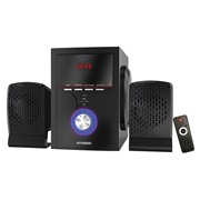 Акустическая система Hyundai H-HA240 черный Bluetooth, 2х39Вт,microSD, USB, FM-тюнер