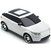 Портативная акустика Машинка Range Rover Evogue (S666) белая (USB,microSD,AUX)