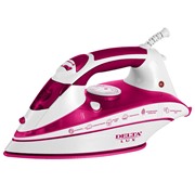 Утюг DELTA LUX DL-556 белый-бургундия 2400 Вт, керамическое покр., самоочистка