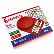 Весы кухонные ВАСИЛИСА ВА-012 бордовый макс.5кг