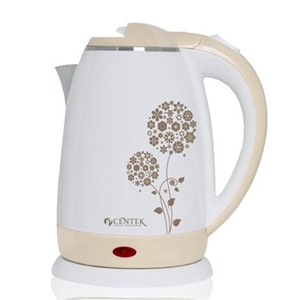 Чайник CENTEK CT-1026 BG бежевый 2000 Вт, 1,5 литра,двухслойниый корпус, рисунок