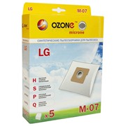 Мешки-пылесборники OZON micron M-07 для LG ,синтетические, 5 шт