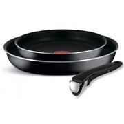 Набор посуды TEFAL 04181820 INGENIO Black  2 шт, 24/28 см,сьемная ручка