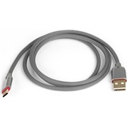 Кабель Rombica (CB-05) USB-C серый, 1 м, текстиль/алюминий