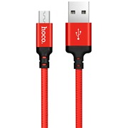 Кабель Hoco (X14) USB-micro USB  1 м, красно-черный