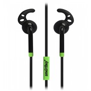 Наушники SmartBuy FIT SBH-420* Black/Green вкладыши вакуумные с микрофоном