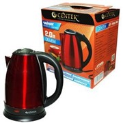 Чайник CENTEK CT-1068 красный 2000Вт, 2 л, металл, хромирован.вставка на крышке