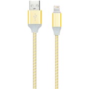 Кабель SmartBuy (iK-512ss gold) Apple 8-pin Led индикация 1 м