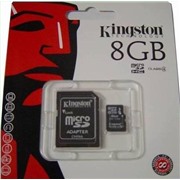 Карта памяти MicroSDHC  8 Gb Kingston class 4 SDC4/8GB